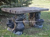 BLACK BEAR BENCH   3PC