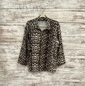 ANIMAL PRINT ZIP UP JACKET