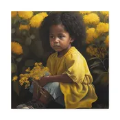 Little Yellow Flower - canvas wrap