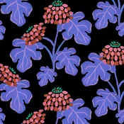 Casia Flowers Wallpaper - Black