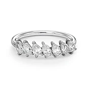 1.00 ct Seven Stone Pear Cut Diamond Band