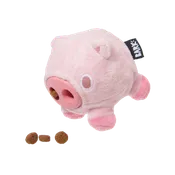 Bark Super Chewer Hambone Pig Pink Rubber Dog Toy