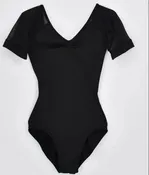 AK Dancewear - Chloe Leotard - Child/Adult (2109-BLK) - Black