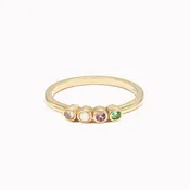 4 Stone "Love" Stack Ring