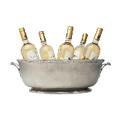 Beaded Footed Oval Basin