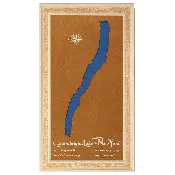 Canandaigua Lake, New York Stained Wood and Distressed White Frame Lake Map Silhouette