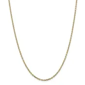 10K Yellow Gold Diamond-Cut Cable Chain