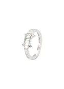18K White Gold Diamond Alligator Ring