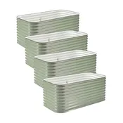 4-Pack Large Modular Metal Raised Garden Bed Kit - 29” Tall