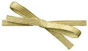 10''Loop Metallic Stretch Ribbon: 1/4-Gold-50 Pk