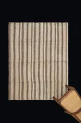 Large Tightly Hand Woven Wool and Goat Hair Side of a Bedouin Tent Wall (8' 4" x 13' 9")