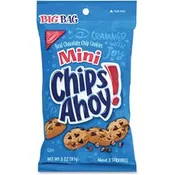 Chips Ahoy! Mini Chocolate Chip Cookies Chocolate Chip - 1 Serving Bag - 3 oz - 12 / Carton