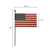 18" Teastained USA Flag Pick