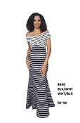Diana Black and White Wrap Shoulder Dress 8340 Fall 2024