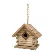 Backyard Essentials® Wren Bird House – Wooden Hanging Cabin