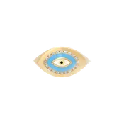 Azura Gold Turquoise Eye & Peripheral Diamond Ring