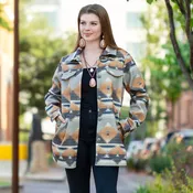 10630 - Aztec Print Shacket with Pockets