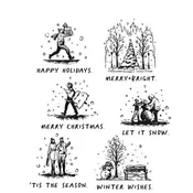 holiday sketchbook stamp by Tim Holtz and stampers anonymous