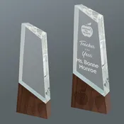 11"Peak Sierra Glass with Walnut Base
