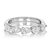 1.18tcw Chambers Half Diamond Eternity Wedding Band