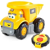 CAT Construction Toys Junior Crew Lil’ Movers Remote Control Dump Truck Toy for Kids Ages 3 and Up
