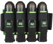Empire Omega Paintball 4 Pod Harness Hook & Loop Strap Pack Black w/ Green