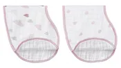 Aden and Anais 2-Pack Classic Burpy Bibs - Heart Breaker