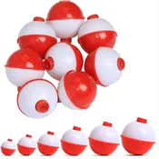 10Pcs Fishing Bobbers  Red/white Slip Bobbers
