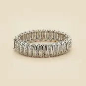 10K Alternating Diamond "S" Link Bracelet