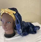 Blue Constellation with Gold XLong Tie Bonnet