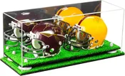 2 Mini Helmet or Mini Football with Mini Helmet Display Case - Mirror (A019/B46/V46)