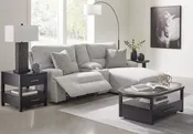 Acklen Place Pewter Reclining Sectional w/ Chaise