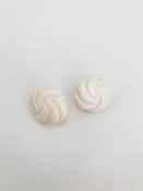 IVORY KNOT <BR> CLIP-ON EARRINGS