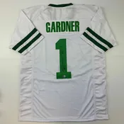 Autographed/Signed Ahmad Sauce Gardner New York White Retro Football Jersey Beckett BAS COA