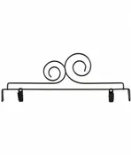 12in Double Scroll With Clips Gray