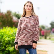 10656 - Knit Long Sleeve Sweater - Brown