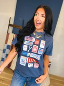 4th Of July Match Box Graphic Tee - Den Blue