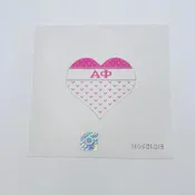 Alpha Phi Heart Canvas