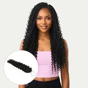 16" Water Wave Feather Crochet Human Hair