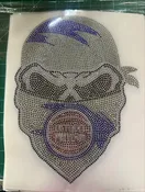 Bandana Skull Basketball Rhinestone Transfer