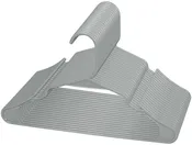 ROYALE Grey Plastic Hangers for Clothes - Heavy Duty Plastic Clothes Hanger Ideal for Everyday Standard Use - Lightweight & Space Saving Notched Plastic Hangers - Slim & Sleek Shoulder Groove