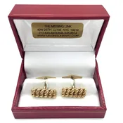 14K Gold Chain Links Cufflinks Circa 1960s