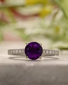 Amethyst & Diamond Ring