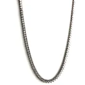 12.50 Carat Vintage Graduated Round Diamond Gold Necklace