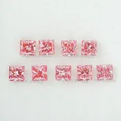 0.32 Carat Each Pink Princess Lab Grown Diamond