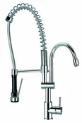 Chrome Single Lever Kitchen Faucet with Pull-Down Spout