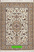 3x5 Area Rugs, Small Rug for Living Room, Persian Isfahan Rug