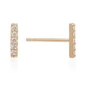 5 Diamond Bar Earrings