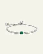 Aanika V. Emerald & Diamond Bolo Bracelet