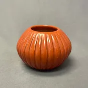 Angela Baca, Santa Clara Pueblo Polished Red Melon Pot  (SSC104)